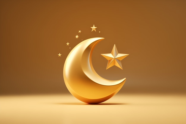 Gratis foto 3d elements for islamic ramadan celebration