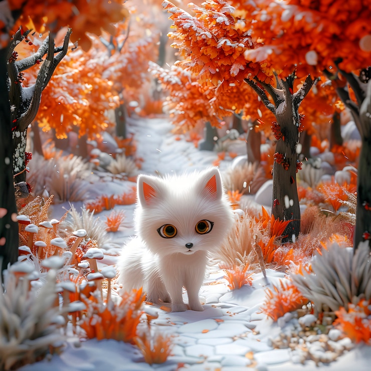 Gratis Foto 3d fox cartoon illustratie