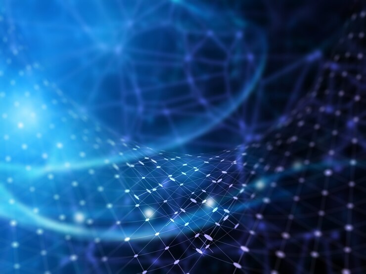 Gratis Foto 3d-futuristische achtergrond met verbindingslijnen en punten