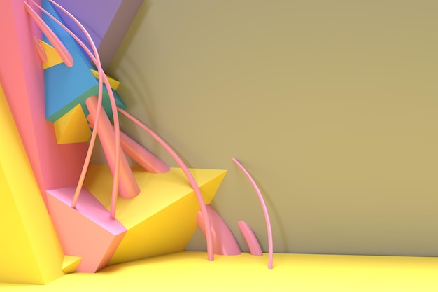 3D geef abstracte achtergrond met ruimte van uw tekst terug. Digitaal 3d illustratieontwerp.