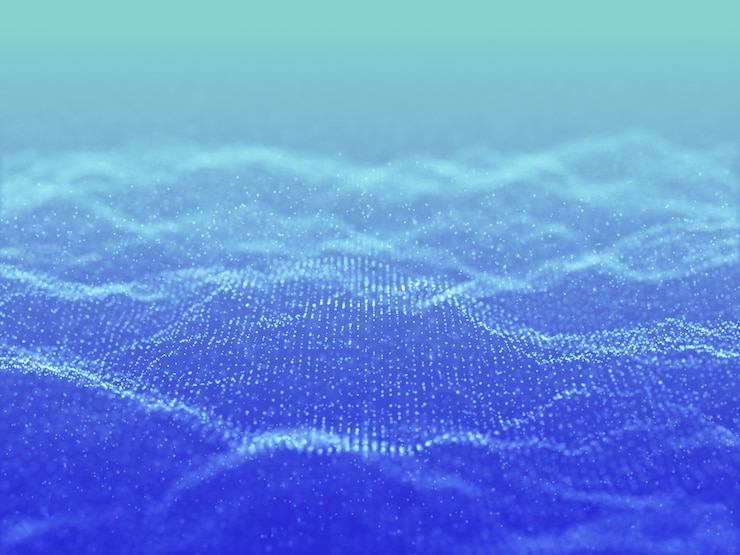 Gratis Foto 3d geef van een abstracte achtergrond met een cyberdeeltjesontwerp terug