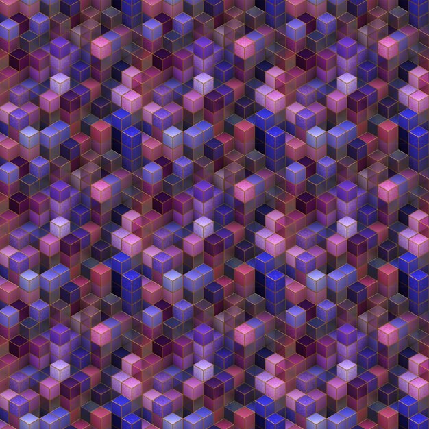 3D geef van een naadloze betegelde achtergrond van het uitdrijven van blokken terug