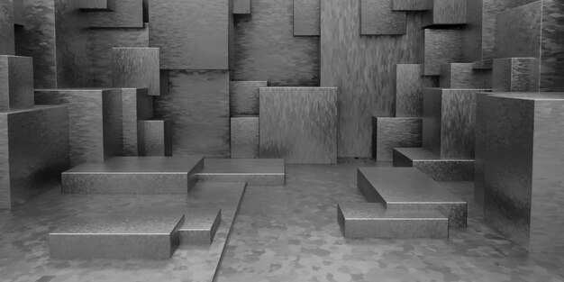 3D geometrische abstracte kubusvormige achtergrond van het behang