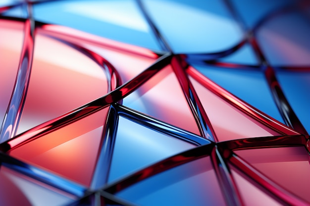 3D-geometrische vormen op de achtergrond binnenshuis