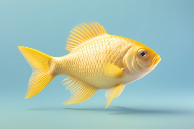 Gratis foto 3d gouden vissen in studio