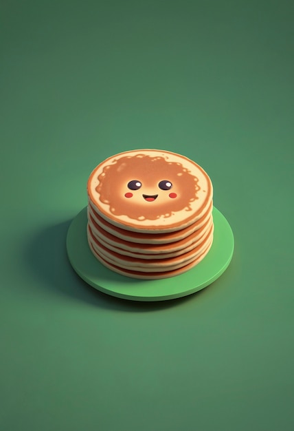 Gratis foto 3d heerlijke pannenkoeken stilleven