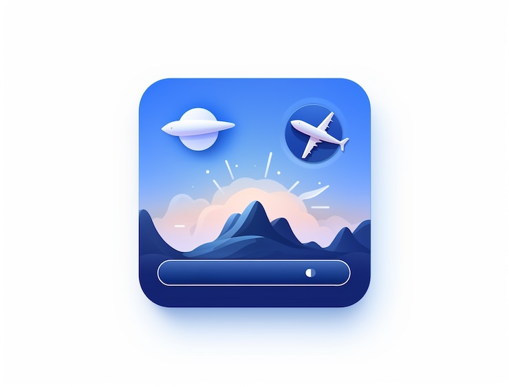 Gratis Foto 3d-icoon voor reizen en vakantie