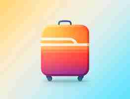 Gratis foto 3d-icoon voor reizen met bagage