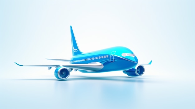 Gratis foto 3d-icoon voor reizen met het vliegtuig