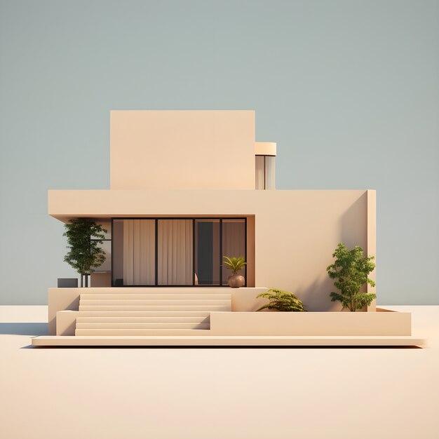 3D-model voor woningbouw