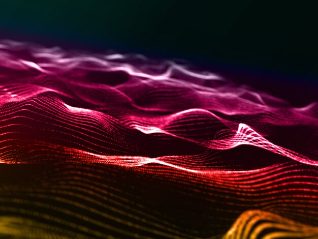 3D moderne achtergrond met regenboog gekleurd deeltjesontwerp