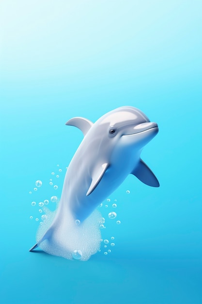 Gratis foto 3d mooie dolfijn