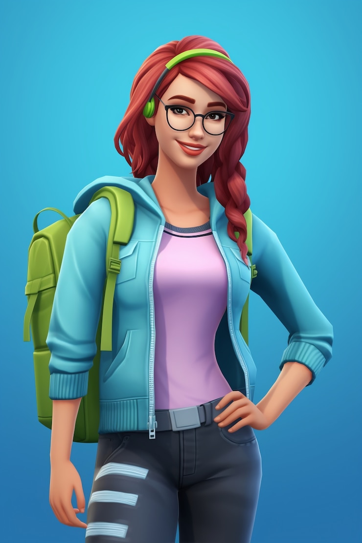 Gratis Foto 3d-portret van middelbare schooltiener