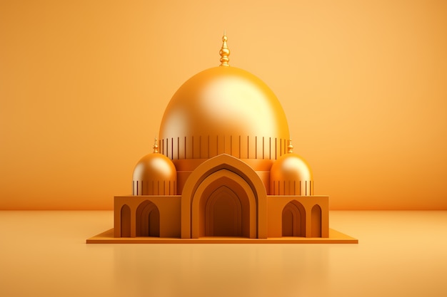 Gratis foto 3d ramadan viering elementen scène