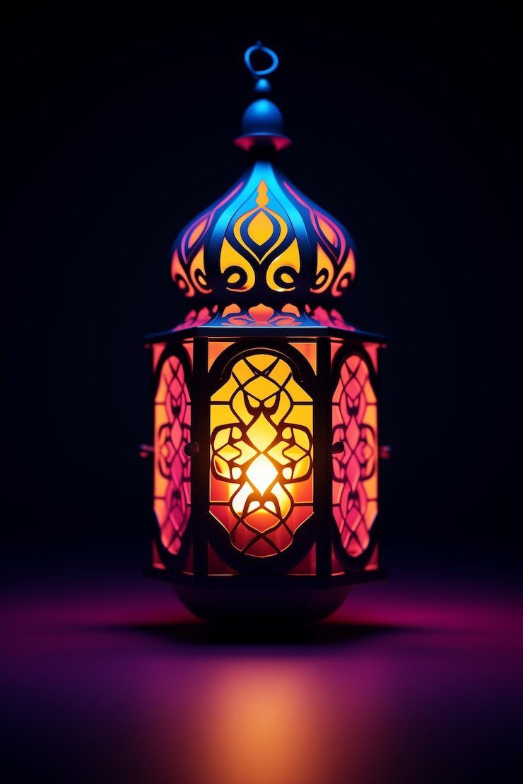 Gratis Foto 3d ramadan viering lantaarn