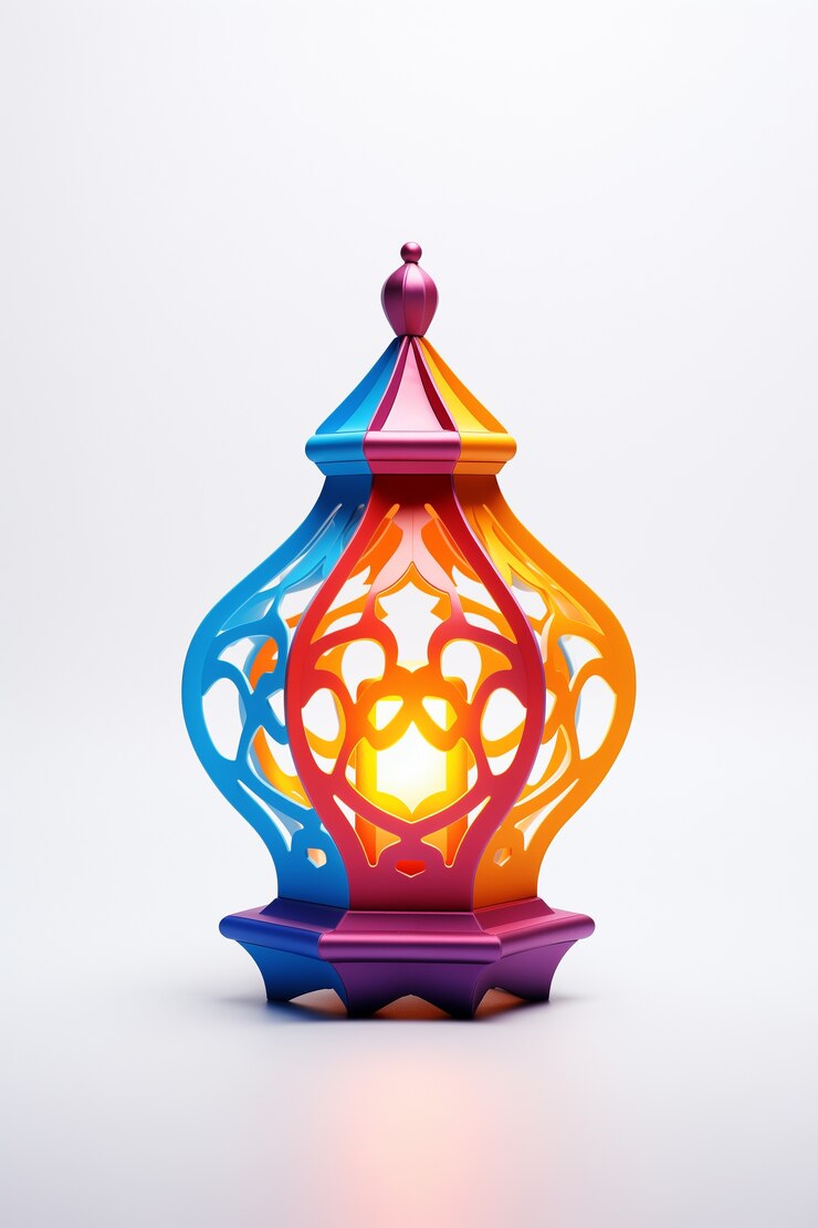 Gratis Foto 3d ramadan viering lantaarn