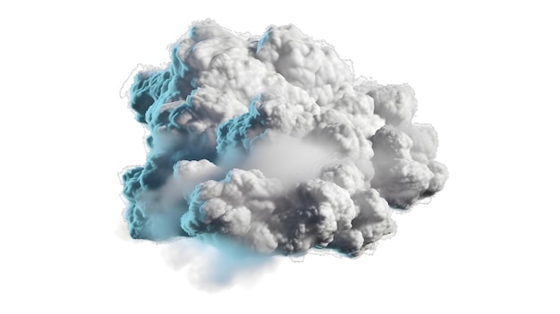 3d render abstracte wolken en cumulus illustratie
