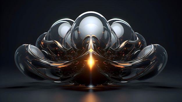 Gratis foto 3d-render fractal art design