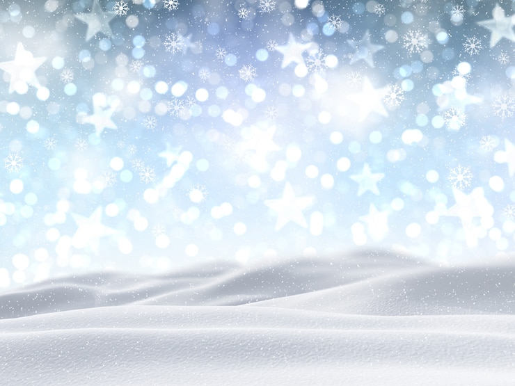 Gratis Foto 3d render van een sneeuwlandschap