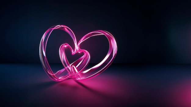 Gratis foto 3d rendering van abstract valentine dag hart.