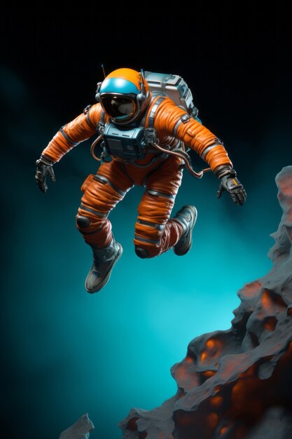 3D rendering van astronaut