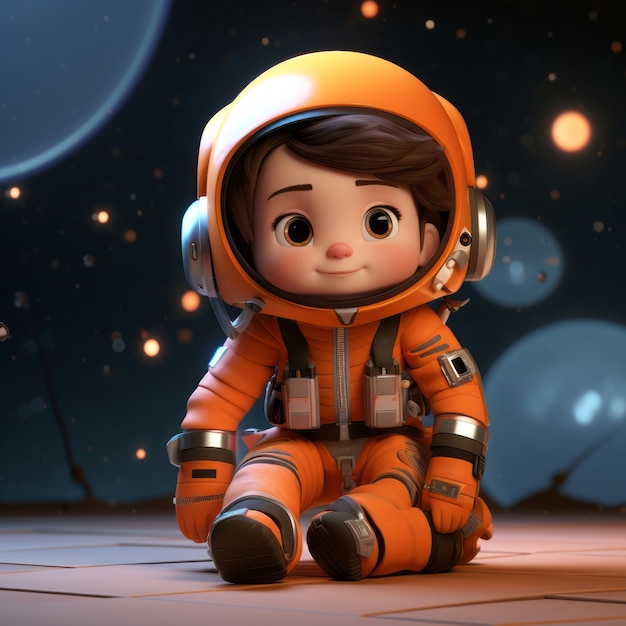 Gratis foto 3d rendering van astronaut