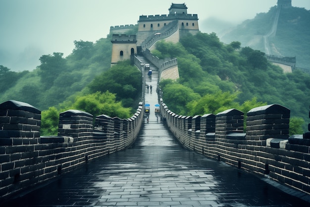 Gratis foto 3d rendering van de chinese grote muur