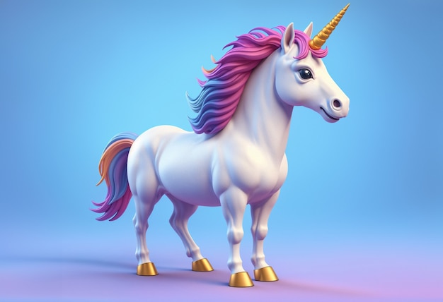 3D schattig eenhoorn personage