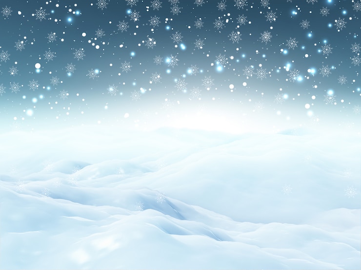Gratis Foto 3d sneeuwlandschap van kerstmis