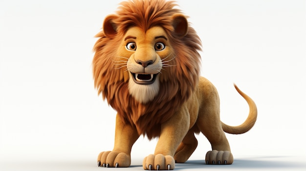 3D-tekenfilm leeuw