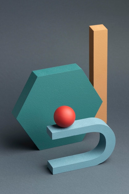 3d teruggegeven abstracte ontwerpelementenregeling elements