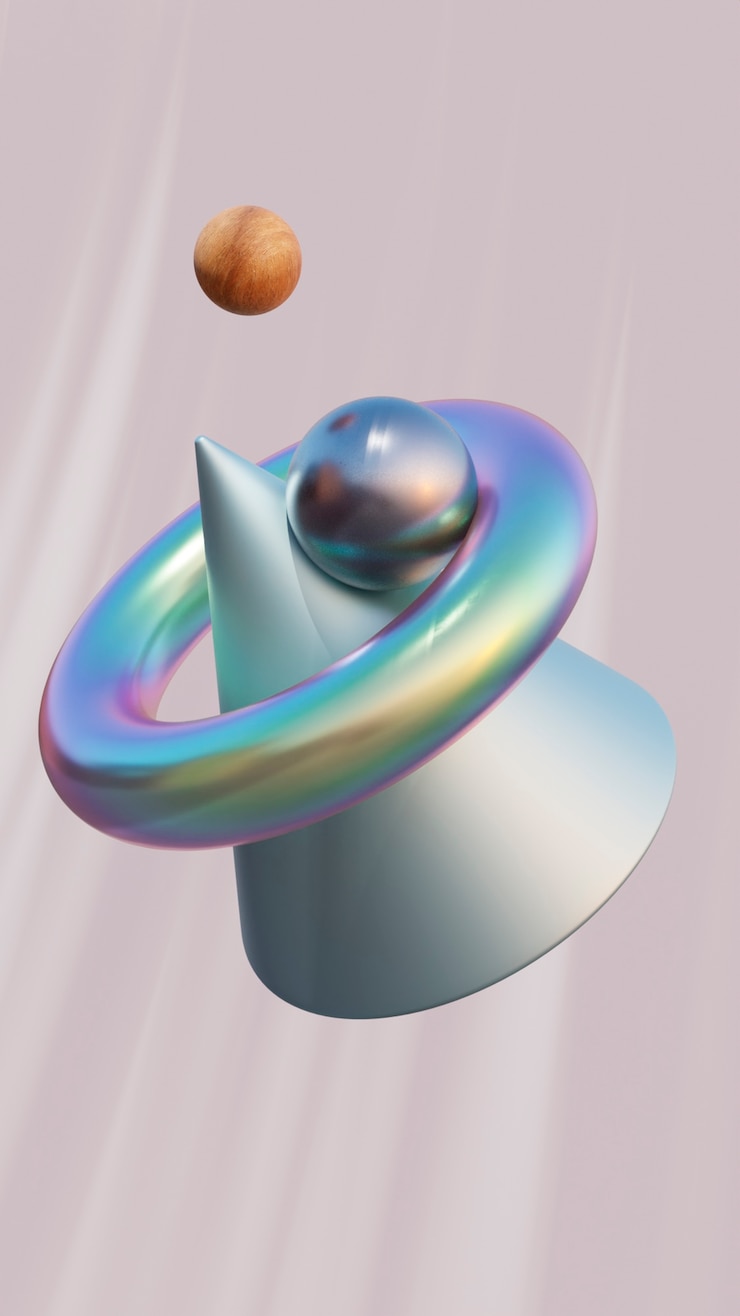 Gratis Foto 3d verticale achtergrond met abstracte stijl