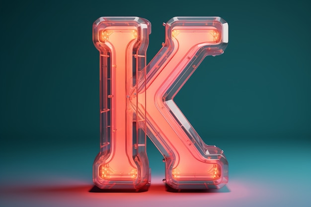 Gratis foto 3d-vorm van de letter k