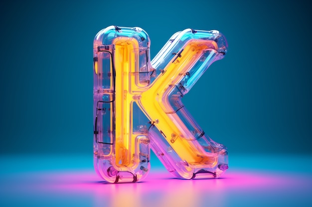 3d-vorm van de letter k