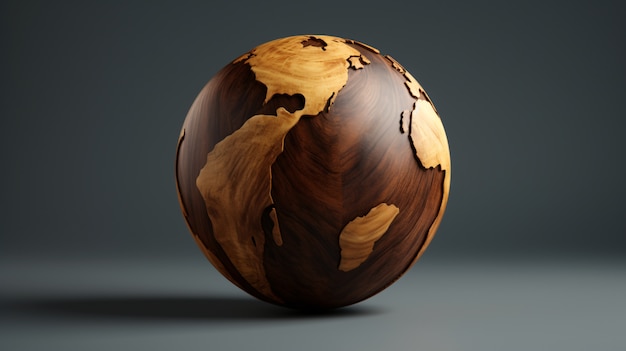 3D-vorm van de planeet aarde