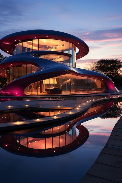 3D-weergave van abstract gebouw