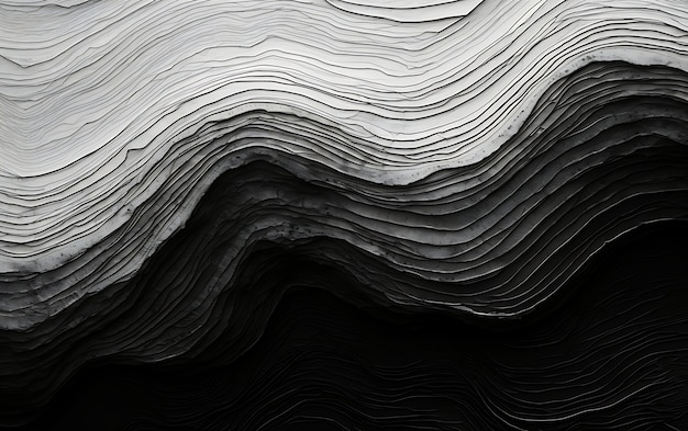 Gratis foto 3d-weergave van abstracte zwart-witte achtergrond