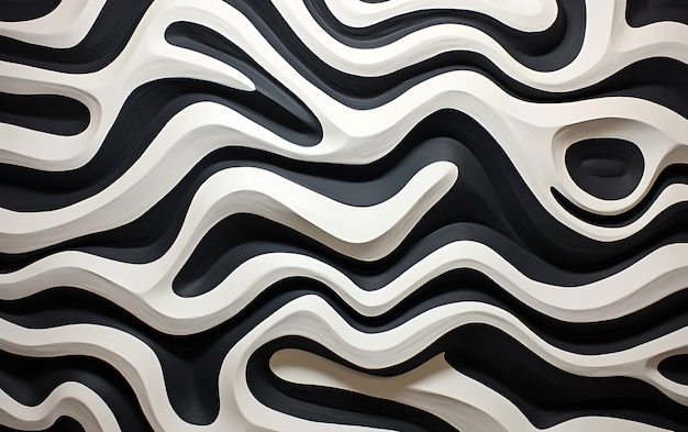 3D-weergave van abstracte zwart-witte achtergrond