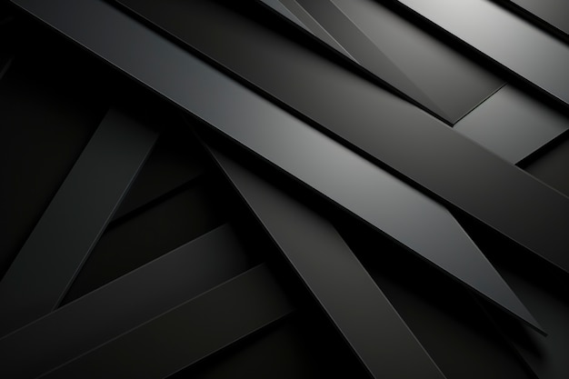 3D-weergave van abstracte zwart-witte geometrische achtergrond