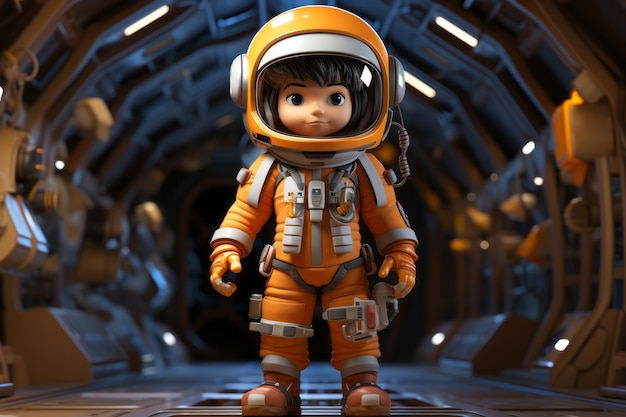 Gratis foto 3d-weergave van astronaut