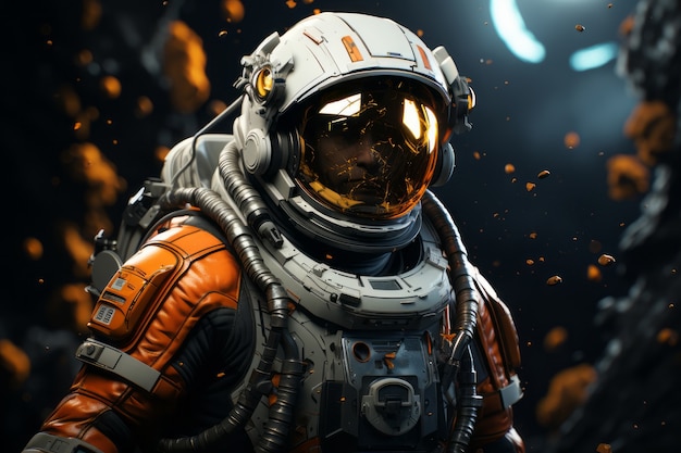 Gratis foto 3d-weergave van astronaut