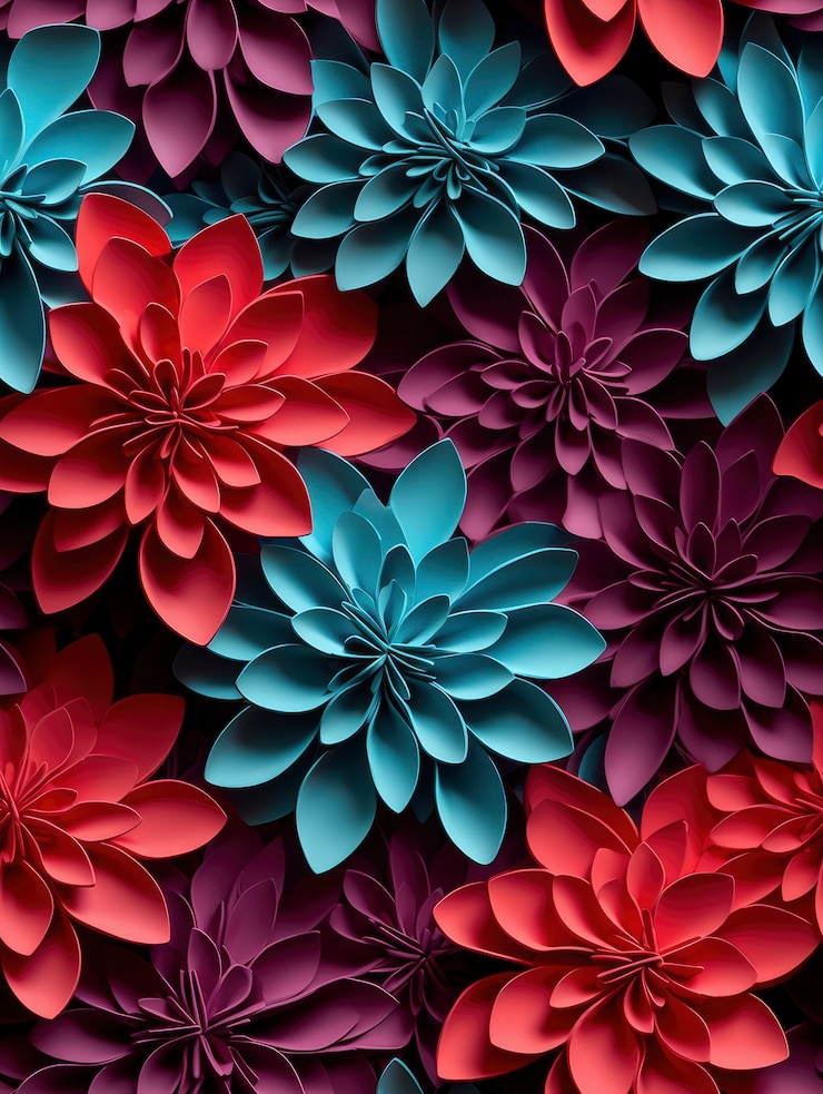 Gratis Foto 3d-weergave van bloemen
