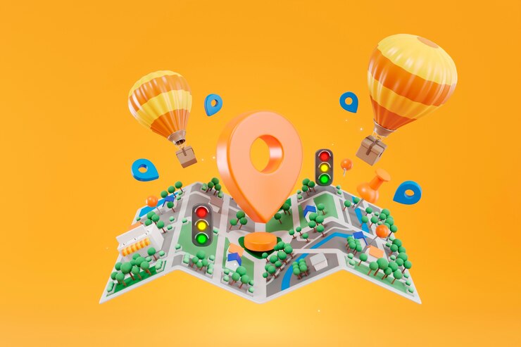 Gratis Foto 3d-weergave van de kaart