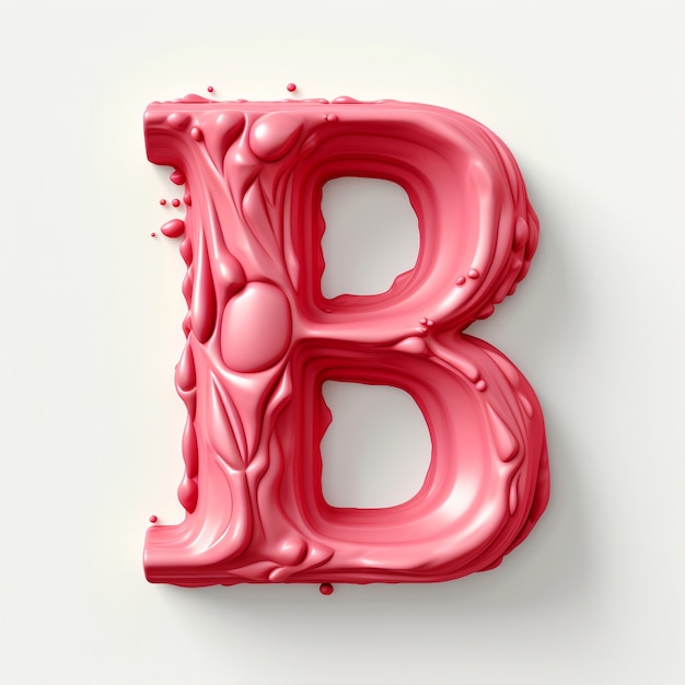 Gratis foto 3d weergave van de letter b