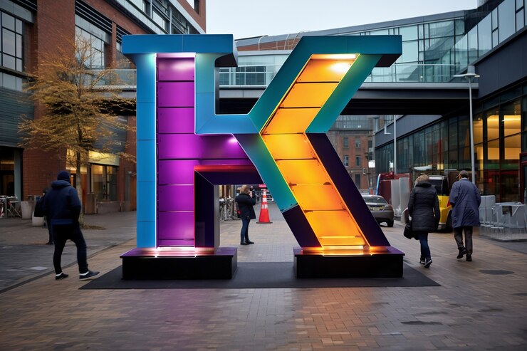 Gratis Foto 3d-weergave van de letter k