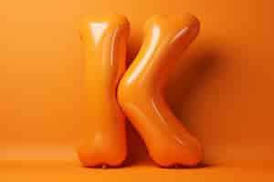 Gratis foto 3d-weergave van de letter k