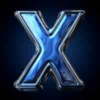 Gratis foto 3d weergave van de letter x