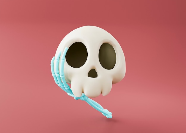 Gratis foto 3d-weergave van de schedel