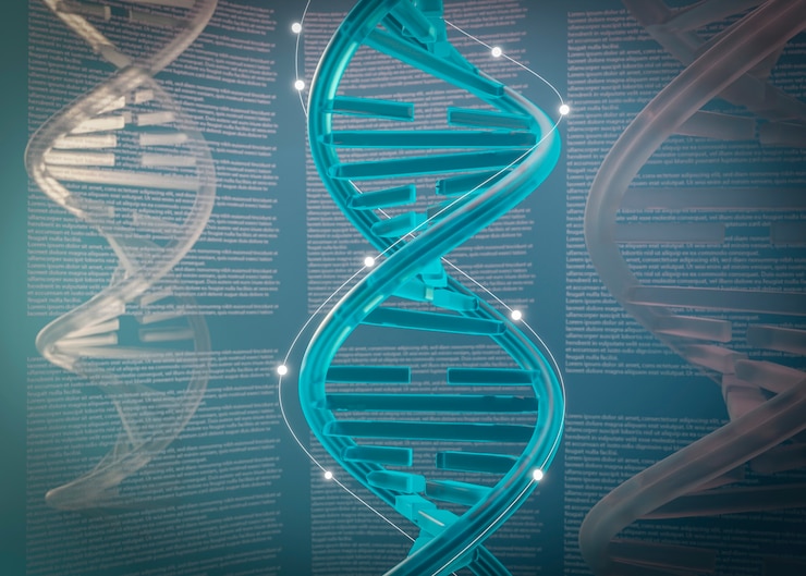 Gratis Foto 3d-weergave van dna