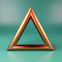 Gratis foto 3d-weergave van een driehoek